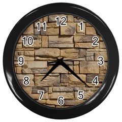 Block Wall 1 Wall Clocks (black)