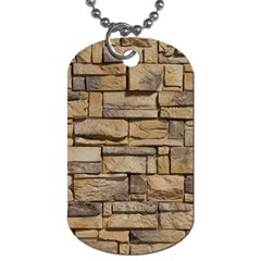 Block Wall 1 Dog Tag (two Sides) by trendistuff