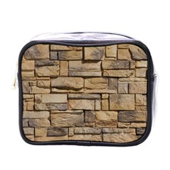 Block Wall 1 Mini Toiletries Bags by trendistuff