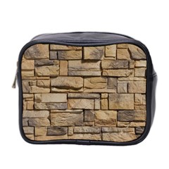 Block Wall 1 Mini Toiletries Bag 2-side by trendistuff