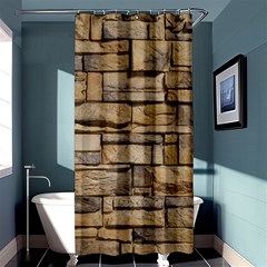 Block Wall 1 Shower Curtain 36  X 72  (stall) 