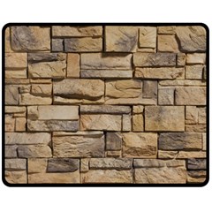 Block Wall 1 Double Sided Fleece Blanket (medium) 