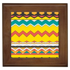 Zig Zag Framed Tile by LalyLauraFLM