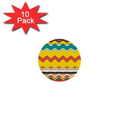 Zig Zag 1  Mini Button (10 Pack) 