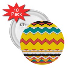 Zig Zag 2 25  Button (10 Pack)