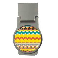 Zig Zag Money Clip (round)