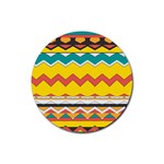 Zig zag Rubber Round Coaster (4 pack) Front