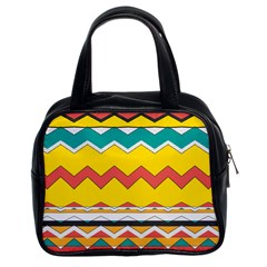 Zig Zag Classic Handbag (two Sides) by LalyLauraFLM