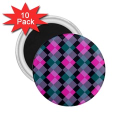 Argyle Variation 2 25  Magnet (10 Pack) by LalyLauraFLM