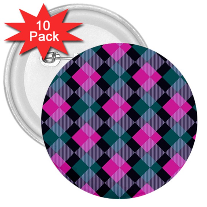 Argyle variation 3  Button (10 pack)