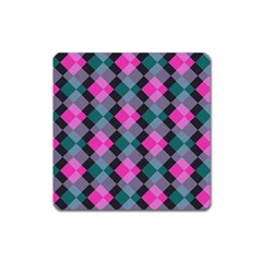 Argyle Variation Magnet (square) by LalyLauraFLM