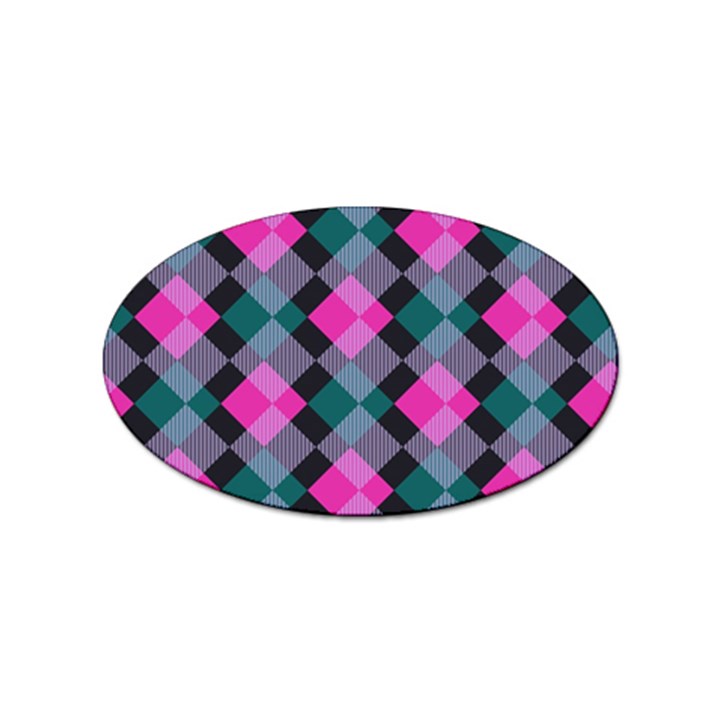 Argyle variation Sticker Oval (10 pack)