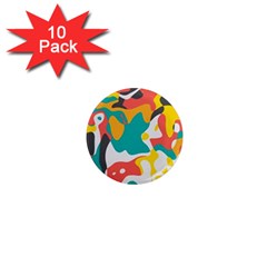 Cubist Art 1  Mini Magnet (10 Pack)  by LalyLauraFLM