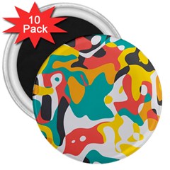 Cubist Art 3  Magnet (10 Pack)