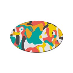 Cubist Art Sticker Oval (10 Pack) by LalyLauraFLM