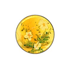 Wonderful Soft Yellow Flowers With Dragonflies Hat Clip Ball Marker (4 Pack) by FantasyWorld7