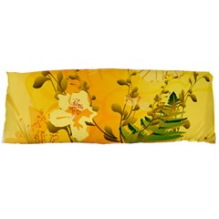 Wonderful Soft Yellow Flowers With Dragonflies Body Pillow Cases Dakimakura (two Sides)  by FantasyWorld7