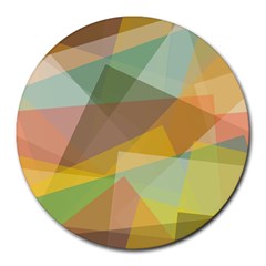 Fading Shapes Round Mousepad by LalyLauraFLM