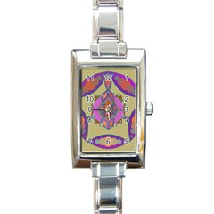 Mandala Rectangle Italian Charm Watches by Valeryt