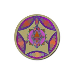 Mandala Rubber Round Coaster (4 Pack) 