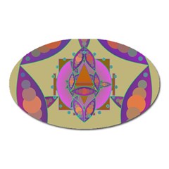 Mandala Oval Magnet by Valeryt