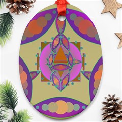 Mandala Oval Ornament (two Sides)