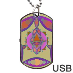 Mandala Dog Tag Usb Flash (one Side)