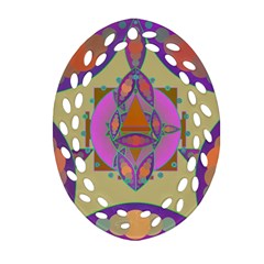 Mandala Oval Filigree Ornament (2-side) 