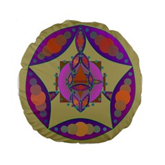 Mandala Standard 15  Premium Round Cushions by Valeryt