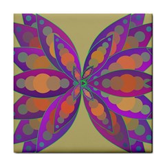 Fly-mandala Tile Coasters by Valeryt