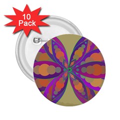 Fly-mandala 2 25  Buttons (10 Pack) 