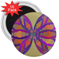 Fly-mandala 3  Magnets (10 Pack) 