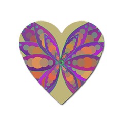 Fly-mandala Heart Magnet