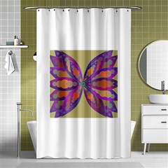 Fly-mandala Shower Curtain 48  X 72  (small) 