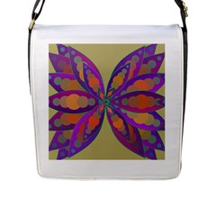 Fly-mandala Flap Messenger Bag (l)  by Valeryt