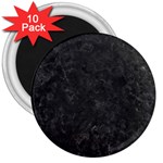 BLACK MARBLE 3  Magnets (10 pack)  Front