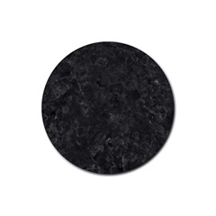 Black Marble Rubber Coaster (round)  by trendistuff