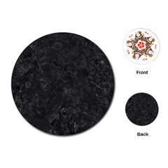 Black Marble Playing Cards (round) 