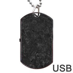 Black Marble Dog Tag Usb Flash (two Sides) 