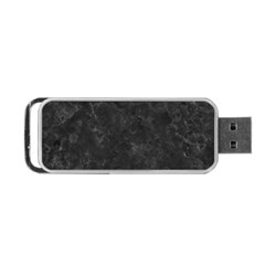 Black Marble Portable Usb Flash (one Side)