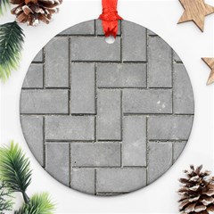 Alternating Grey Brick Ornament (round)  by trendistuff