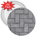 ALTERNATING GREY BRICK 3  Buttons (100 pack)  Front