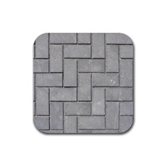 ALTERNATING GREY BRICK Rubber Coaster (Square) 