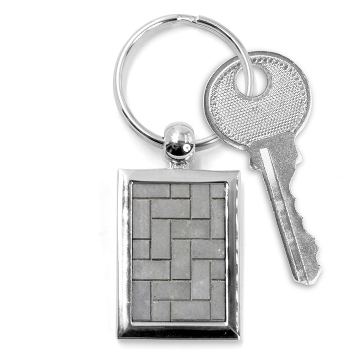 ALTERNATING GREY BRICK Key Chains (Rectangle) 