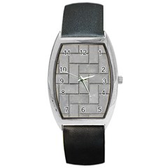 Alternating Grey Brick Barrel Metal Watches