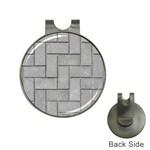 ALTERNATING GREY BRICK Hat Clips with Golf Markers Front