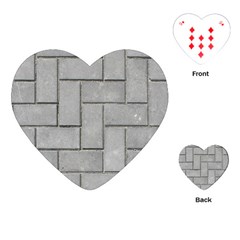 Alternating Grey Brick Playing Cards (heart) 