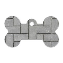 Alternating Grey Brick Dog Tag Bone (one Side)