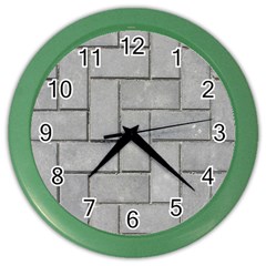 Alternating Grey Brick Color Wall Clocks by trendistuff