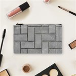 ALTERNATING GREY BRICK Cosmetic Bag (Small)  Front